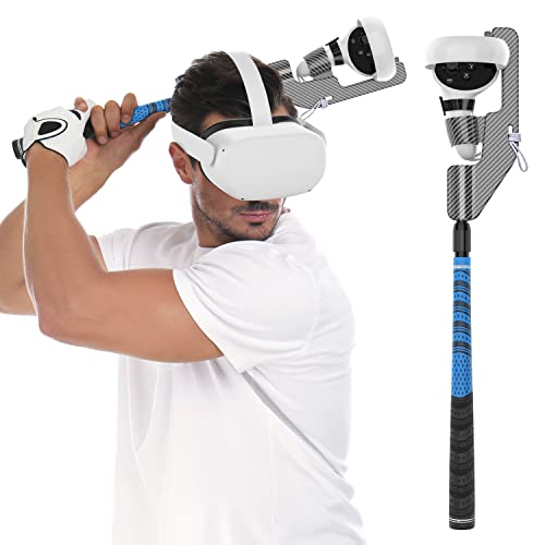 [2023 Upgraded] HONJOMIN VR Golf Club for Oculus Quest 2 / Oculus Quest 1 / Rift S, Attachment Adapter VR Golf Club Handle Extension Accessory, Enhance Immersive VR Game Experience