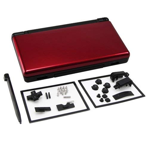 OSTENT Full Repair Parts Replacement Housing Shell Case Kit for Nintendo DS Lite NDSL Color Red and Black