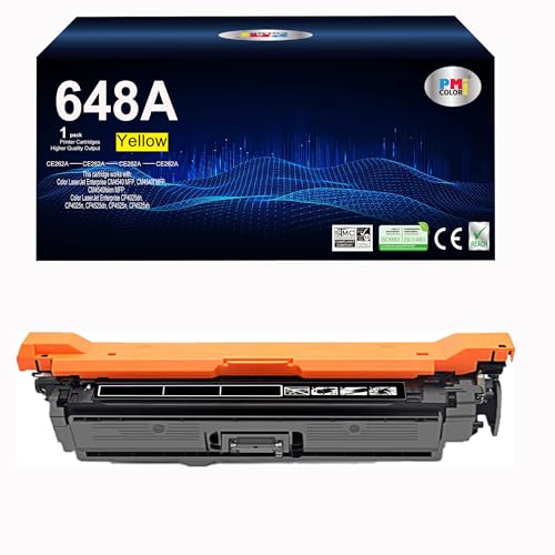 648A Yellow Toner Cartridge Replacement for HP 648A CE262A for Works with HP Color Laserjet Enterprise CM4540 MFP, Color Laserjet Enterprise CP4025, Color Laserjet Enterprise CP4525 Series (1 Pack)