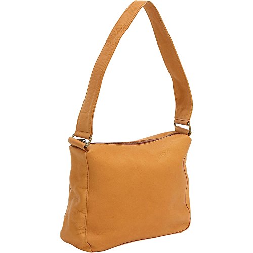 Le Donne Leather Top Zip Hobo - Full-Grain Colombian Cowhide Leather Women’s Bag (Tan)