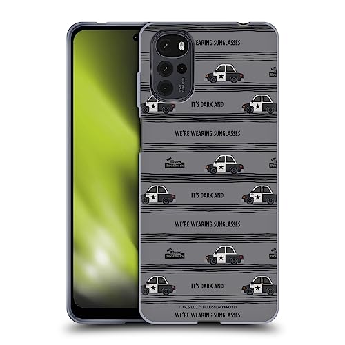 Head Case Designs Officially Licensed The Blues Brothers It's Dark Graphics Soft Gel Case Compatible with Motorola Moto G22