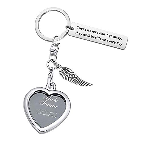 AKTAP Photo Frame Keychain Memorial Gifts Those We Love Don't Go Away Picture Frame Keyring