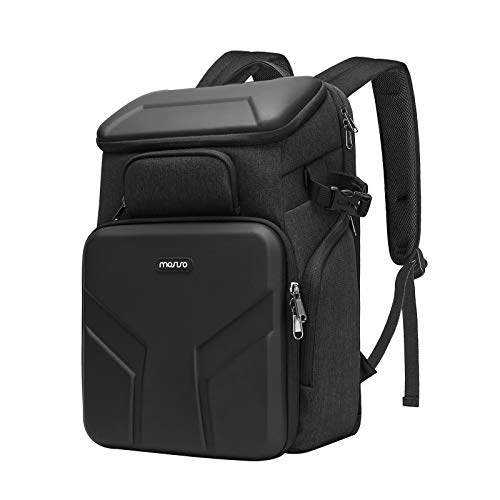 MOSISO Camera Backpack,DSLR/SLR/Mirrorless Photography Waterproof 17.3 inch Camera Bag with Front Hard Shell&Laptop Compartment&Tripod Holder&Rain Cover Compatible with Canon/Nikon/Sony, Space Gray