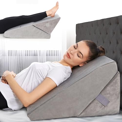 AllSett Health Adjustable Bed Wedge Pillow for Sleep Apnea, 7 in 1 Body Positioner Bed Wedge Pillow for Sleeping, Acid Reflux Pillow, GERD, Anti Snore Sleep Apnea Pillow, Heartburn