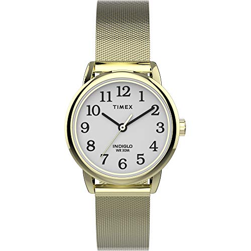 Timex Women's TW2U08000 Easy Reader 25mm Gold-Tone Stainless Steel Mesh Bracelet Watch