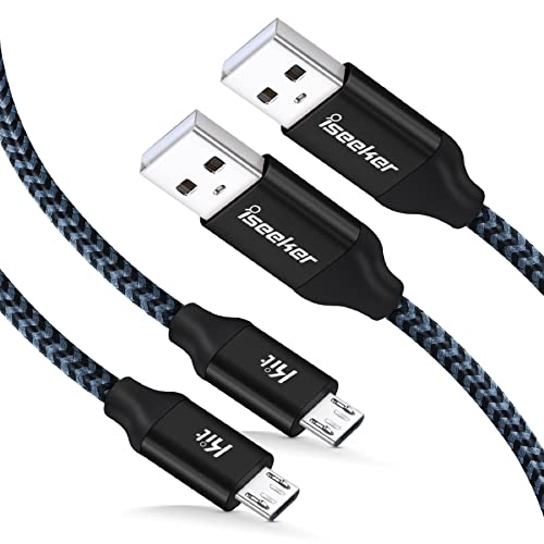 iSeekerKit PS4 Controller Wire, 2-Pack 15Ft PS4 Micro USB Cable Xbox Controller Charging Cable for Playstation 4 Dualshock 4 PS4 Slim/Pro, Xbox One S/X, Android, Samsung