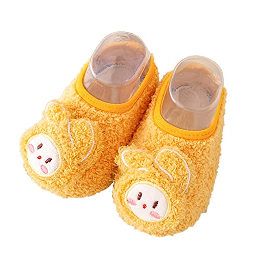 Infant Snow Boots Baby Slippers Cozy Fleece Booties Non Skid Gripper Slippers Stay on Socks Shoes Prewalker Crib Shoes for Infant Girls Boys