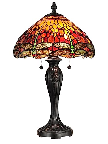 Dale Tiffany TT12269 Tiffany/Mica Two Light Table Lamp in Bronze/Dark Finish, 16.00 inches, Fieldstone