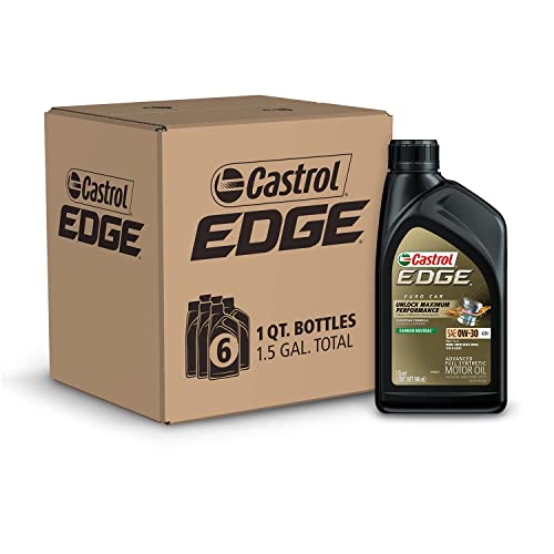 Castrol Edge Euro 0W-30 A3/B4 Advanced Full Synthetic Motor Oil, 1 Quart, Pack of 6