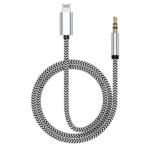[Apple MFi Certified] AUX Cord for iPhone 14, Lightning to 3.5 mm Headphone Jack Adapter, 3.5mm to Lightning Adapter, Aux Adapter, Headphone Jack Adapter, Compatible for iPhone 13 12 11 XS XR X 8P 7P