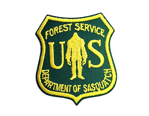 Bigfoot Gift USFS Department of Sasquatch 2' x 2.25' Bigfoot Patch, Outdoor Gift, Applique Patch, Gift for Sasquatch Lovers, Hiking, Camping, Fishing, Outdoors…