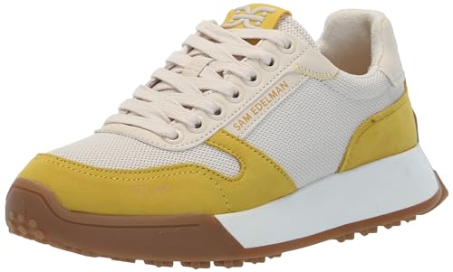 Sam Edelman Women's Layla Sneaker, Saffron Yellow/Ivory, 7