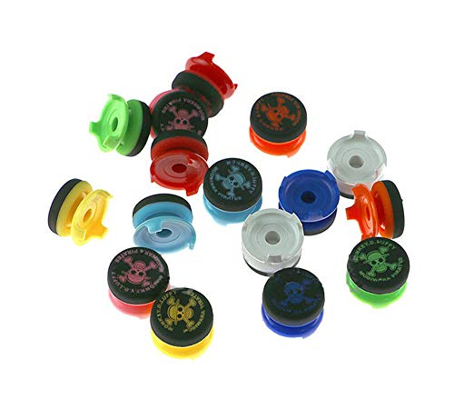 Silicone Analog Extenders Thumb Grip Stick Cap Cover Joystick Cap Thumbstick Cover Heighten Rocker Cap for Playstation 4 PS4 Xbox 360 PS3 （Orange - Skull）