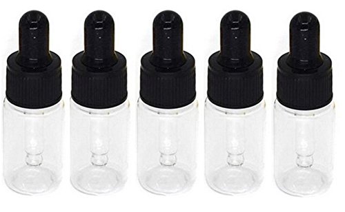 24PCS 10ML 0.34oz Empty Plastic Eye Dropper Bottles With Glass Pipettes Dropping Container For Essential Oil Aromatherapy Medicine Cabinet Dispenser Vials (Clear)