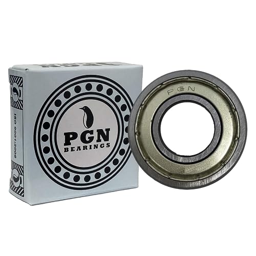 PGN (10 Pack) R8-ZZ Bearing - Lubricated Chrome Steel Sealed Ball Bearing - 1/2'x1-1/8'x5/16' Bearings with Metal Shield & High RPM Support