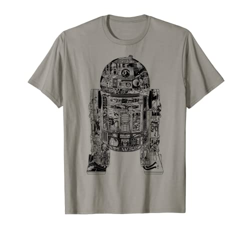 Star Wars Epic R2-D2 Panel Schematics Design T-Shirt