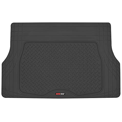 Motor Trend Heavy Duty Utility Cargo Liner Floor Mats for Car Truck SUV, Trimmable to Fit Trunk, All Weather Protection Black 31.5' x 50' BK