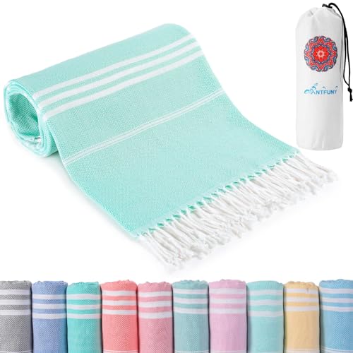 Cotton Turkish Beach Towels Quick Dry Sand Free Oversized Bath Pool Swim Towel Extra Large Xl Big Blanket Adult Travel Essentials Cruise Accessories Must Haves Clearance Vacation Stuff Necessities