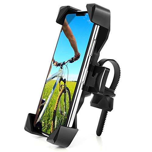 AONKEY One-Touch Release Bike Phone Mount, 360° Rotatable Cell Phone Holder for Bike Handlebar/Stem, Universal Bicycle Phone Holder Compatible with iPhone, Samsung etc 4.0'-6.5' Phones