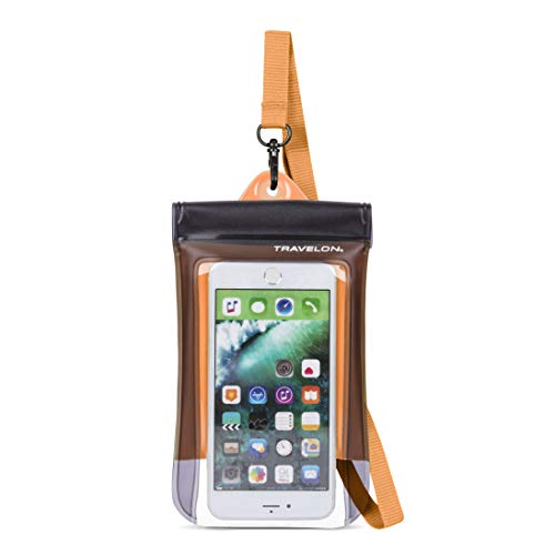Travelon Floating Waterproof Smart Phone/Digital Camera Pouch, Orange