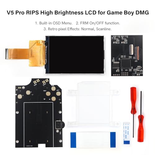 HISPEEDIDO IPS Backlight Kit For GAMEBOY GBO Replacements Backlit Kits LCD Screen 36 color modes GB DMG V5 Pro Version Built in FRM OSD Fuction