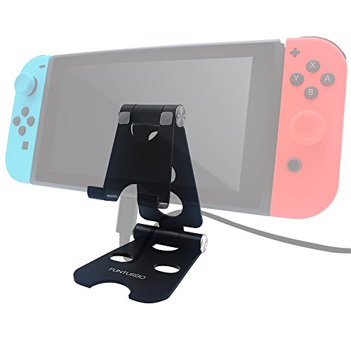 Funturbo Nintendo Switch Stand, Foldable Multi-Angle Stand for Nintendo Switch, Adjustable Switch Tablet Stand Cell Phone, Android Tablets, iPhone, iPad Compatible
