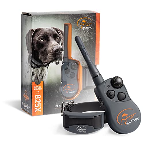 SportDOG Brand SportHunter 825X Shock Collar - 1/2 Mile Range - Dog Training Collar with Shock, Vibrate, and Tone, Rechargeable Remote Trainer