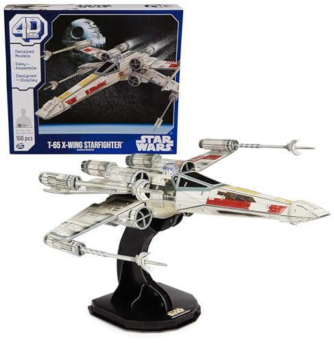 4D Build Star Wars T-65 X-Wing Starfighter 3D Model Kit, Star Wars Gifts, Star Wars Toys for Star Wars Fans & Collectors, Adults & Teens 12+