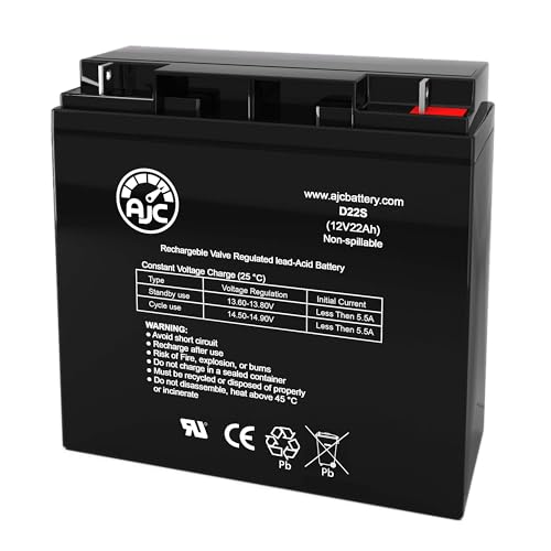AJC Battery Compatible with Schumacher Electric SCUPSJ2212 DC Power Source 2200 Peak Amps 12V 22Ah Jump Starter Battery