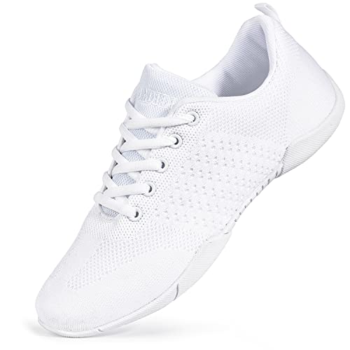 CADIDL Cheer Shoes Women White Cheerleading Shoes for Girls & Youth 10 (M) US