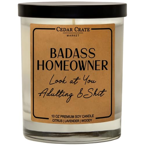 Funny Housewarming Gifts New Home, House | House Warming Gifts New Home Women | Perfect Housewarming Gift for Men, Couple | New Home Candle | New Home Gift Ideas | Lavender Scented | Made in USA