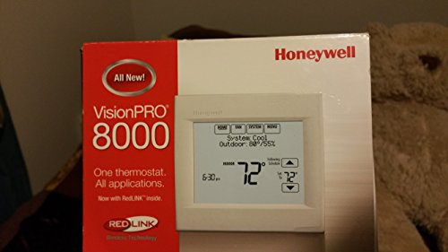 Honeywell TH8110R1008 Vision Pro 8000 Touch Screen Single Stage Thermostat with Red Link Technology