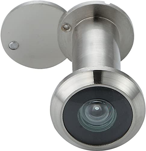 Forliggio Peephole Front Door Viewer with Privacy Cover, One-Way 220 Degrees in Satin Nickle