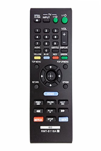 RMTB118A RMT-B118A Replaced Remote fit for Sony DVD/Blu-ray Player BDP-BX18 BDP-BX38 BDP-BX39 BDP-BX58 BDP-BX59 BDP-BX110 BDP-BX310 BDP-BX510 BDP-S185 BDP-S280 BDP-S380 BDP-S390 BDP-S480 BDP-S580
