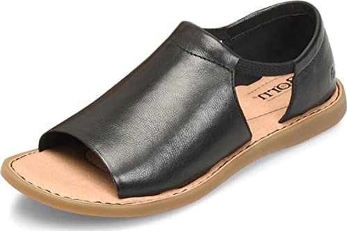 BORN Women's, Cove Modern Sandal Black Leather 8 M