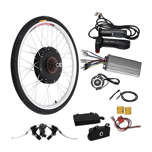 Fermoirper Electric Hub Motor 1000w 450rpm 26in E-Bike Brushless Gear Motor Powerful Hub Motor Cycling Hub Conversion Kit Hub Motor Kit Rear Wheel Hub Assembly Motor Kit