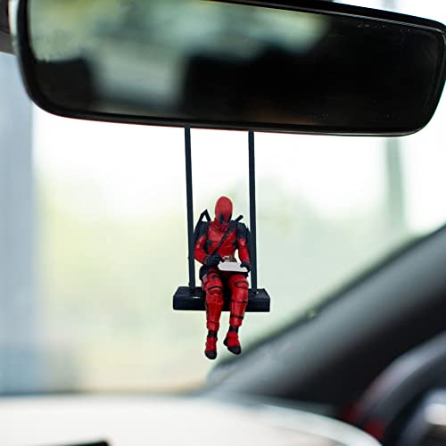 Deadpool Car Accessories,Car Rear View Mirror Hanging Accessories,Funny car Accessories,for Office Home Hanging Micro Landscape Decor Birthday Romantic Gift (Style 3)