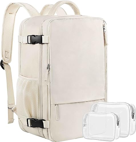 Sinaliy Large Travel Backpack for Women, Expandable 40L Carry On Backpack, 17 Inch Laptop Waterproof Casual Backpack, College Bookbag, Backpack for Women, as Person Item Flight Approved