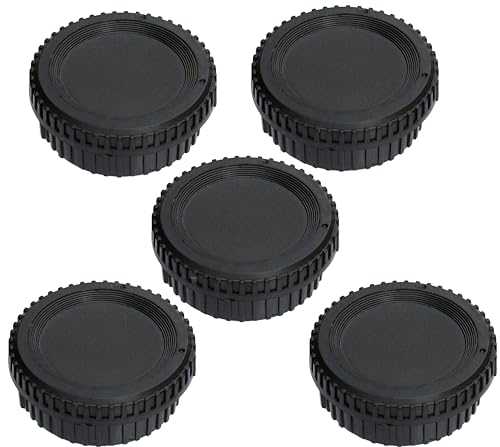 (5 Pack) F Mount Rear Lens Cap Body Cover Set, Nikkor Lens Cap, F Mount Body Cover, CCD Sensor Dust Protective Caps, Compatible with Nikon DSLR Camera and Lenses