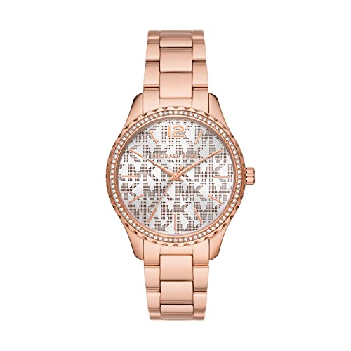 Michael Kors Layton Three-Hand Rose Gold-Tone Stainless Steel Women's Watch (Model: MK7297)