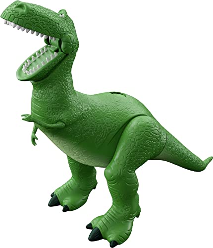 Mattel Disney Pixar Toy Story Toys, Moving & Talking Rex Dinosaur Figure, Roarin’ Laughs, 10.8 Inches Tall with 40 Phrases and Mouth & Arm Motion, Kids Gift