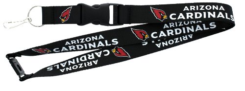 Aminco NFL Arizona Cardinals Team Lanyard, Black, One Size (NFL-LN-095-25-BK)
