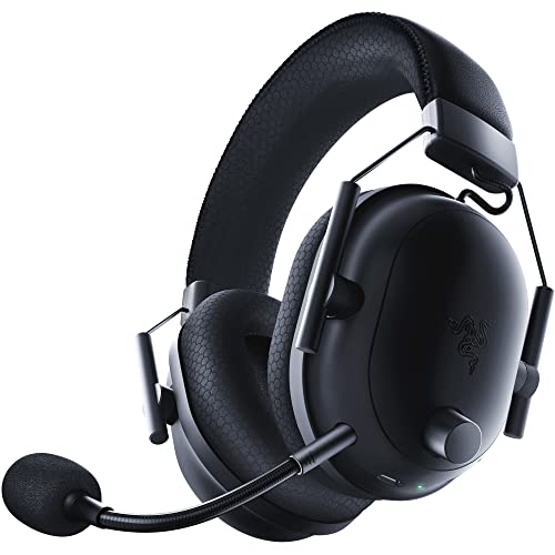 Razer BlackShark V2 Pro Wireless Gaming Headset for PC, PS5, PS4, Switch, 2.4GHz RF, Bluetooth, Headphone HyperClear Super Wideband Mic, Noise-isolating Earcups, 70hr Battery Life - Black (Renewed)