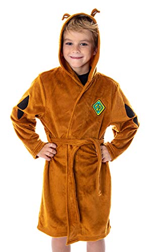 INTIMO Scooby Doo Kids Costume Robe Soft Plush Fleece Hooded With Ears (XL, 14/16)