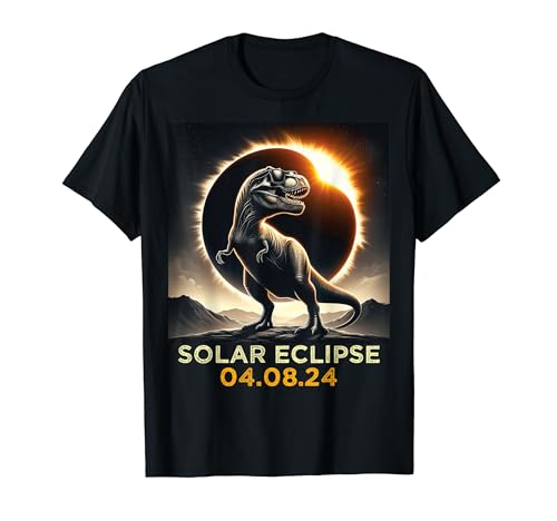 Total Solar Eclipse T-rex April 8 2024 America Solar Eclipse T-Shirt