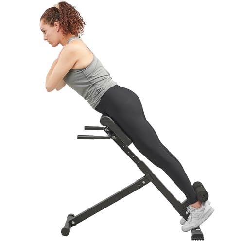 Lifepro Foldable Roman Chair Hyperextension Bench & Dip Station - Multi-Purpose Workout Chair & Back Extension Bench for Upper Body, Lower Body, & Core Strength Training - 330 Lbs Weight Capacity