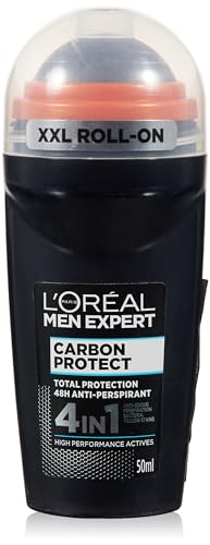 L'Oreal Paris Men Expert Carbon Protect 48 Hour Roll-On, Multi-color, Fresh, 1.69 Oz