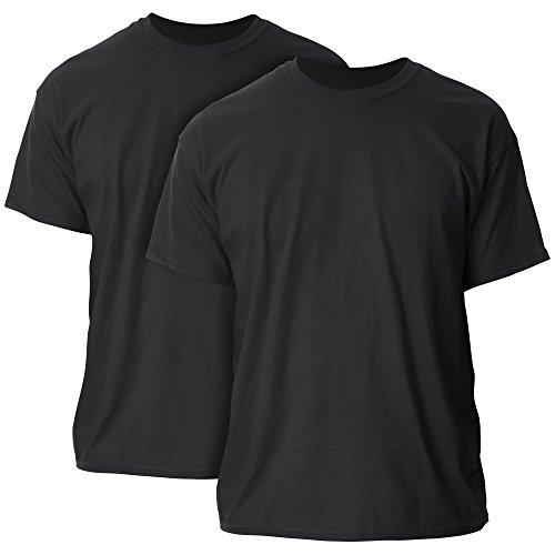 Gildan Adult Ultra Cotton T-Shirt, Style G2000, Multipack, Black (2-Pack), 3X-Large
