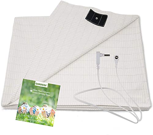 Grounding Sheet with Grounding Cord - Materials Organic Cotton and Silver Fiber Natural Wellness (27 * 52 inch)