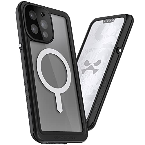 Ghostek NAUTICAL slim iPhone 13 Pro Max Case Waterproof with Screen Protector, MagSafe Magnet, and Camera Lens Cover Rugged Full Body Shell Designed for 2021 Apple iPhone 13 Pro Max (6.7 inch) (Clear)